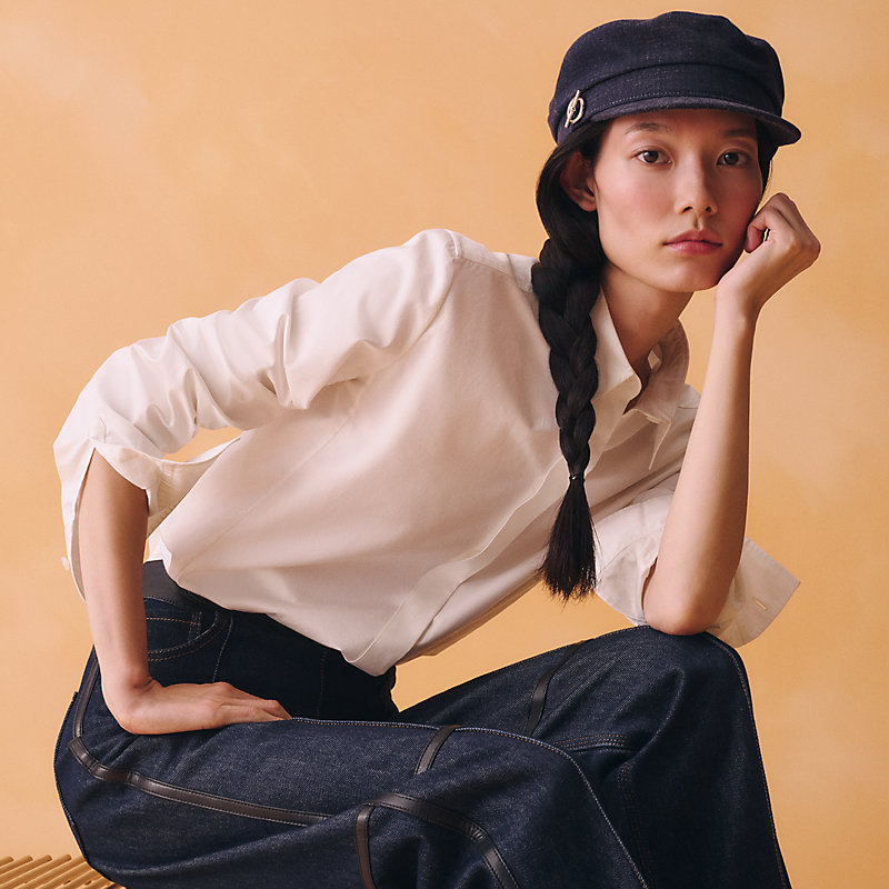 HERMES ハンチングキャップ カシミヤ100％ サイズ56 仏製 d113 Deauville Glenan cap | Hermès USA